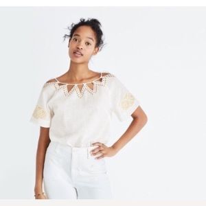 Madewell Eyelet Peekabo Top